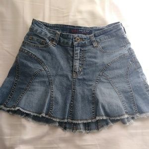 OTB Light Wash Denim Skirt